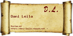 Dani Leila névjegykártya